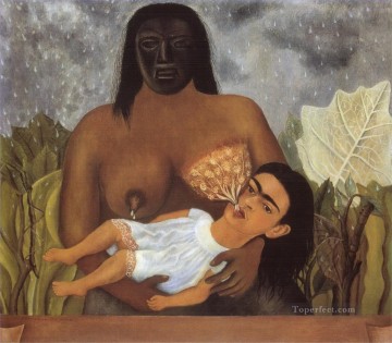 Mi enfermera y yo feminismo Frida Kahlo Pinturas al óleo